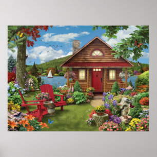 Alan Giana "Lakeside Retreat"-Poster Poster