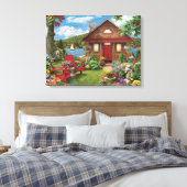 Alan Giana "Lakeside Retreat" Vinyl Fotobehang Canvas Afdruk (Insitu (Slaapkamer))