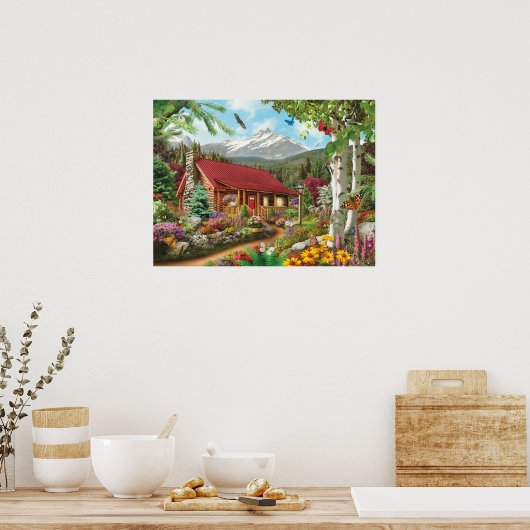 Alan Giana "Mountain Hideaway" Poster (Keuken)