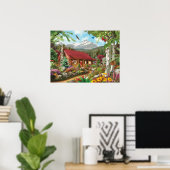 Alan Giana "Mountain Hideaway" Poster (Thuiskantoor)