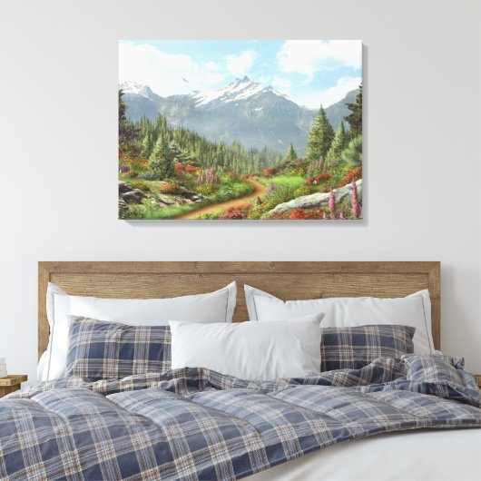 Alan Giana "Naar de Berg" Canvas Print (Insitu (Slaapkamer))