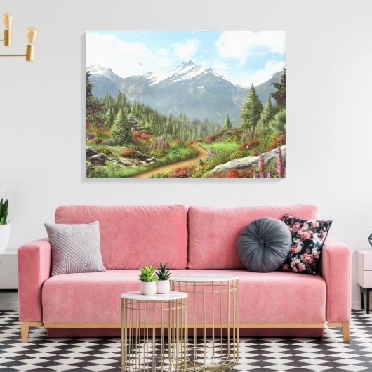 Alan Giana "Naar de Berg" Canvas Print (Insitu (Woonkamer))