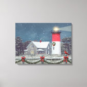 Alan Giana "Nauset Light Christmas" Canvas Print (Voorkant)