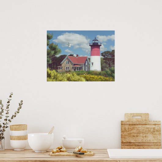 Alan Giana "Nauset Light"-Poster Poster (Keuken)