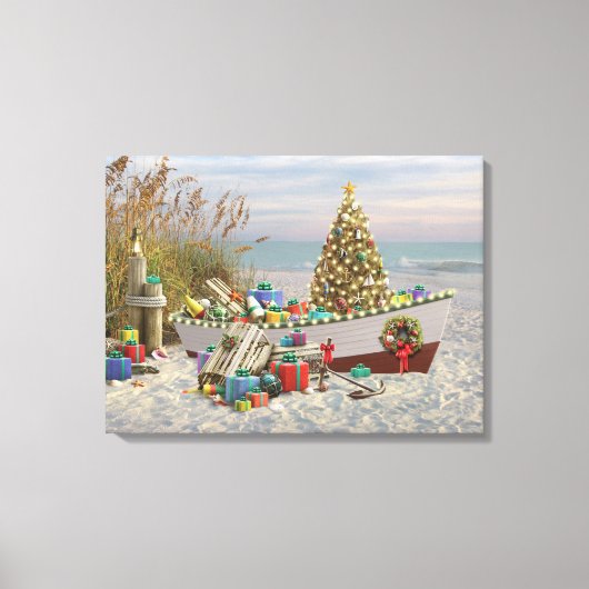 Alan Giana "Nautical Noel" Vinyl Fotobehang Canvas Afdruk (Voorkant)