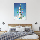 Alan Giana "Oh Penguin Tree" Vinyl Fotobehang Canvas Afdruk (Insitu (Slaapkamer))
