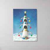Alan Giana "Oh Penguin Tree" Vinyl Fotobehang Canvas Afdruk (Voorkant)