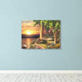 Alan Giana "Rond het meer" Canvas Print (Insitu (Houten vloer))