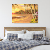 Alan Giana "Tropical Love" Canvas Print (Insitu (Slaapkamer))