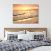 Alan Giana "Voetafdrukken in het Zand" Vinyl Fotob Canvas Afdruk (Insitu (Slaapkamer))