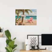 Alan Giana "Welcome to Paradise" Poster (Thuiskantoor)