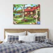 Alan Giana "Welkom bij het meer" Canvas Print (Insitu (Slaapkamer))
