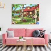 Alan Giana "Welkom bij het meer" Canvas Print (Insitu (Woonkamer))