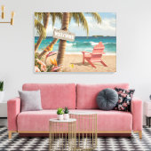 Alan Giana "Welkom in het paradijs" Canvas Print (Insitu (Woonkamer))