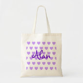 Alan in het Paars Tote Bag (Voorkant)