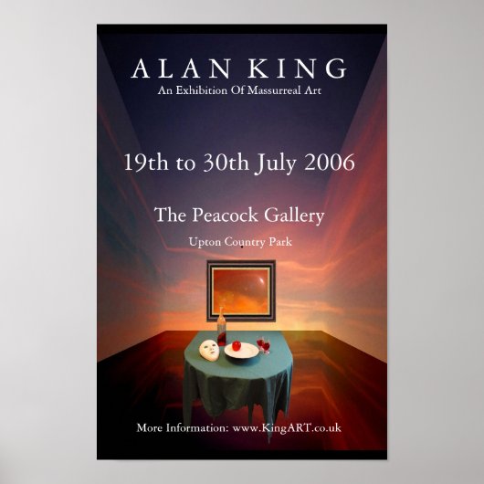 Alan King - Peacock Exhibition Poster (Voorkant)