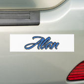 Alan Name blue Aufkleber Sticker Autoaufkleber (Op auto)