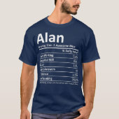 ALAN Nutrition Funny Birthday Persoonlijke naam T-shirt (Voorkant)