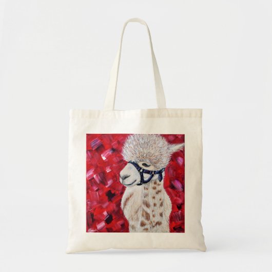 Alan the Alpaca Painting Tote Bag (Voorkant)