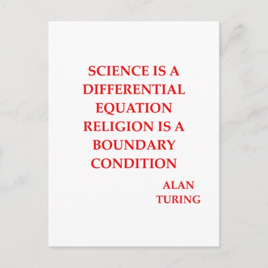 alan TURING quote Briefkaart (Voorkant)