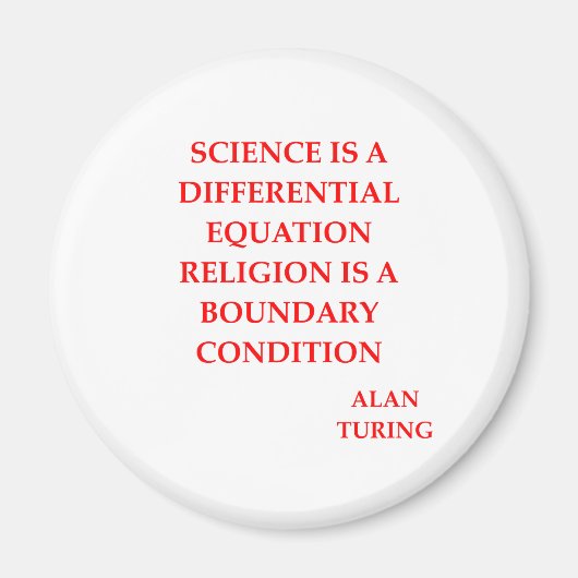 alan TURING quote Magneet (Voorkant)
