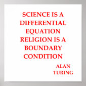 alan TURING quote Poster (Voorkant)