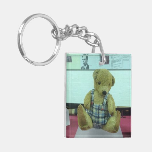 Alan Turing's teddybeer Sleutelhanger (Voorkant Links)
