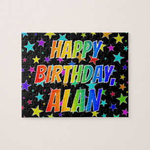 "ALAN" voornaam, geun "HAPPY BIRTHDAY" Legpuzzel