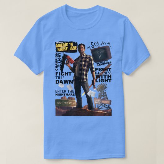 Alan Wakes Amerikaanse nachtmerrie T-shirt (Design voorkant)