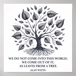 Alan Watts Bladeren van het Leven - Mystieke boom  Poster