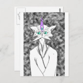 Alan Watts Cat Briefkaart (Voorkant / Achterkant)