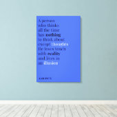 Alan Watts citaat over denken Canvas Afdruk (Insitu (Houten vloer))