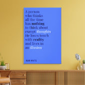 Alan Watts citaat over denken Canvas Afdruk (Insitu (Woonkamer))
