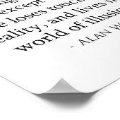 Alan Watts citaat Poster (Hoek)