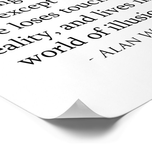 Alan Watts citaat Poster (Hoek)