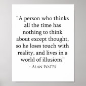 Alan Watts citaat Poster (Voorkant)