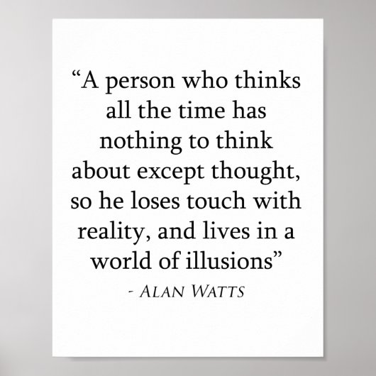 Alan Watts citaat Poster (Voorkant)