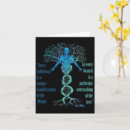 Alan Watts citeert de boom van het leven Kaart (Gele Bloem)