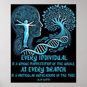 Alan Watts citeert ieder individu: De boom van het Poster