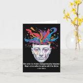 Alan Watts citeert krankzinnigheid geestelijke cha Kaart (Gele Bloem)