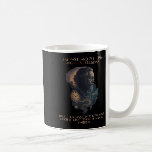 Alan Watts citeert Time Illusion Klok Kosmische Ge Koffiemok (Rechts)
