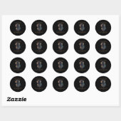 Alan Watts citeert Time Illusion Klok Kosmische Ge Ronde Sticker (Vel)