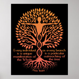Alan Watts - De boom van het leven en eenheid Poster
