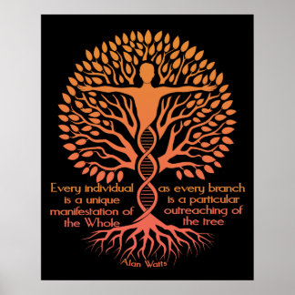 Alan Watts - De boom van het leven en eenheid Poster