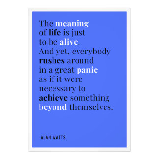 Alan Watts - De zin van het leven Foto Afdruk