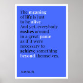 Alan Watts - De zin van het leven Poster (Voorkant)