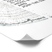 Alan Watts - Doe mee met danscitaat Poster (Hoek)