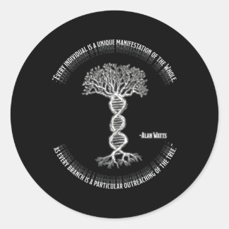 Alan Watts Ieder individu is P van het geheel Ronde Sticker
