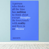 Alan Watts over het denken Canvas Afdruk (Insitu (Houten vloer))