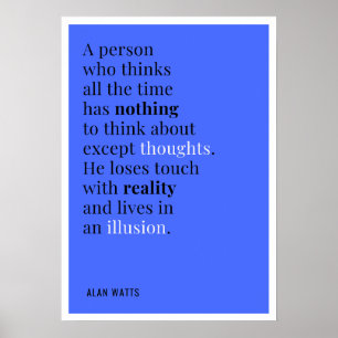 Alan Watts over het denken Poster